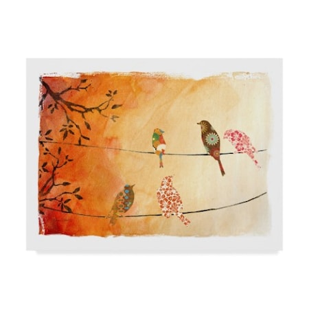 Jean Plout 'Folk Birds' Canvas Art,24x32